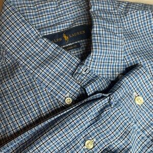 Ralph Lauren Classic Fit Blue Checkered Shirt